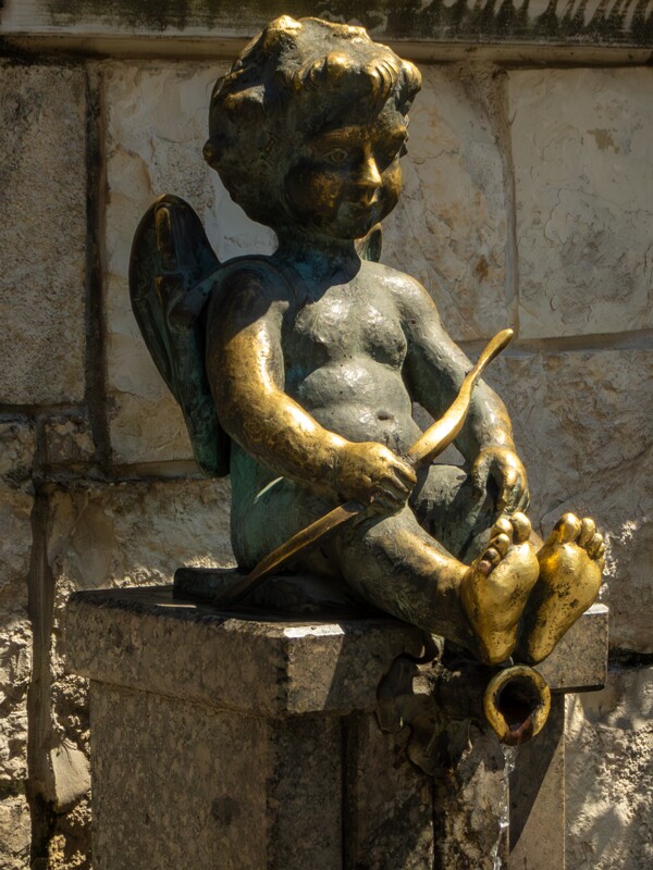 Angel of love - statue and fountain